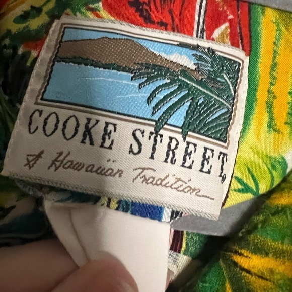 Cooke Street Green Tropical Hawaiian Shirt Large - Picture 3 of 9